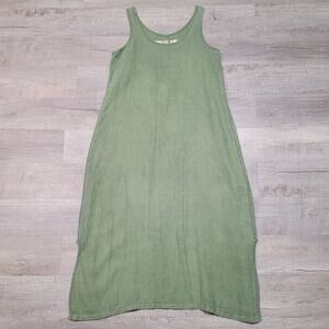 Cynthia Ashby Linen Maxi Dress Lagenlook Boho Oversized Slouchy Cottage Medium